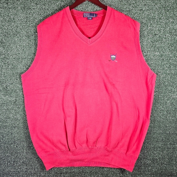 Ralph Lauren Other - Vintage Polo Ralph Lauren V-Neck Red Golf Sweater Vest / Mens Size Large
